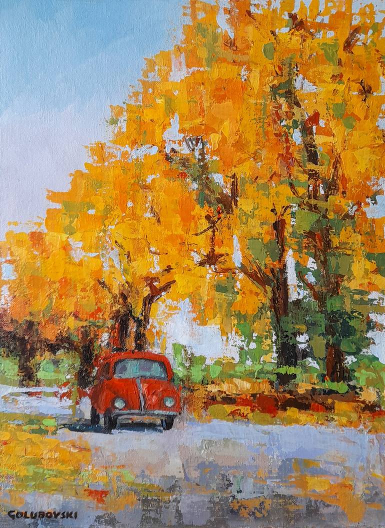 Print of Abstract Landscape Paintings by Nikola Golubovski