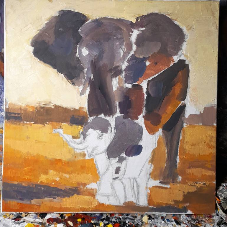 Original Impressionism Animal Painting by Nikola Golubovski