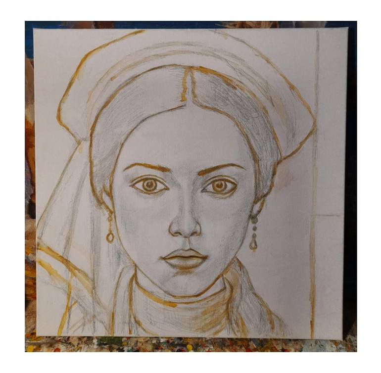 Original Art Deco Women Painting by Nikola Golubovski