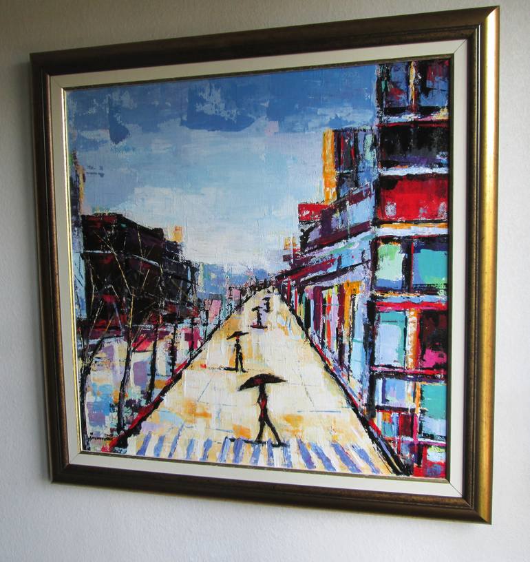 Original Modern Architecture Painting by Nikola Golubovski