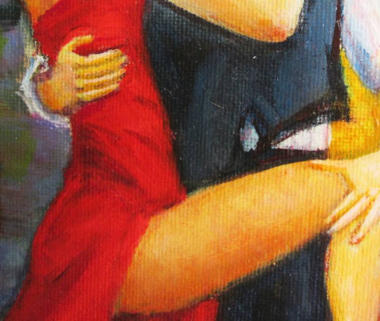 Original Modernism People Painting by Nikola Golubovski