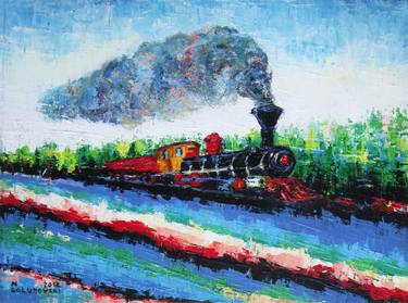 Print of Train Paintings by Nikola Golubovski