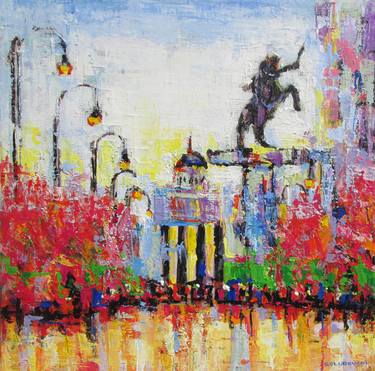 Print of Expressionism Cities Paintings by Nikola Golubovski