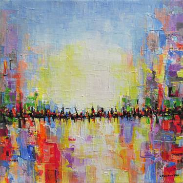 Print of Abstract Expressionism Cities Paintings by Nikola Golubovski