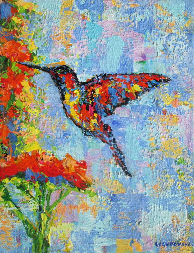 hummingbird Painting by Nikola Golubovski | Saatchi Art