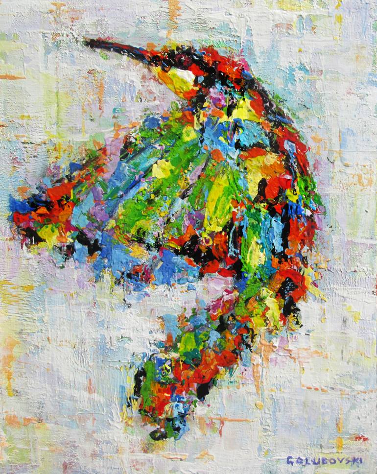 hummingbird Painting by Nikola Golubovski | Saatchi Art