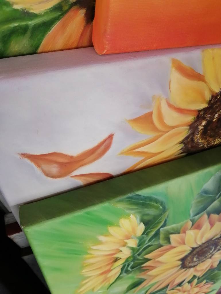 Original Art Deco Floral Painting by Luz Colonelli
