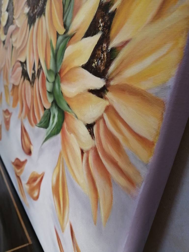 Original Art Deco Floral Painting by Luz Colonelli