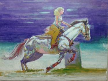 Print of Expressionism Horse Paintings by kasih hartono