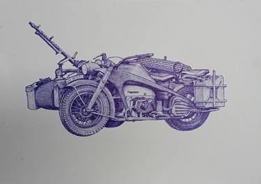 Print of Documentary Motorbike Drawings by kasih hartono