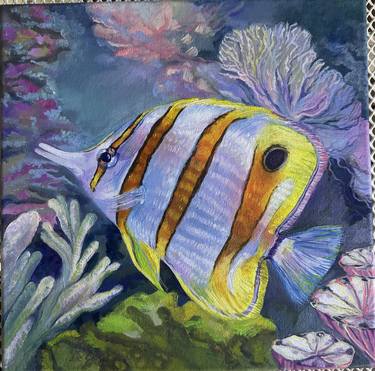 Exquisite Butterflyfish Amidst Coral Bloom thumb