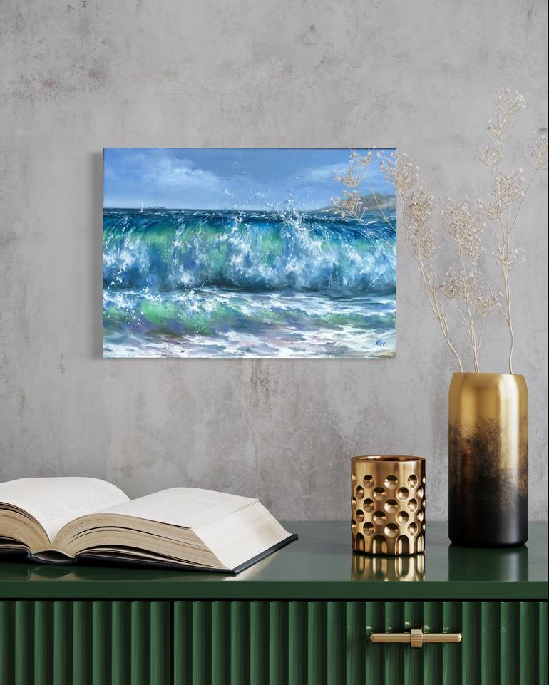 Original Contemporary Seascape Painting by Alesia Yeremeyeva
