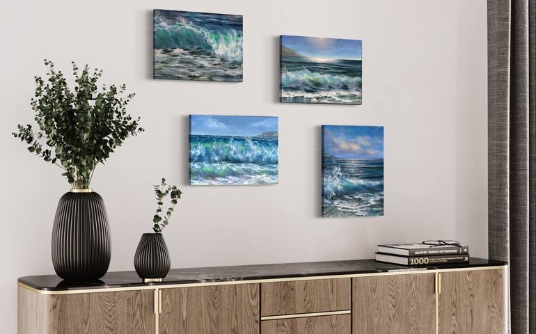 Original Fine Art Seascape Painting by Alesia Yeremeyeva