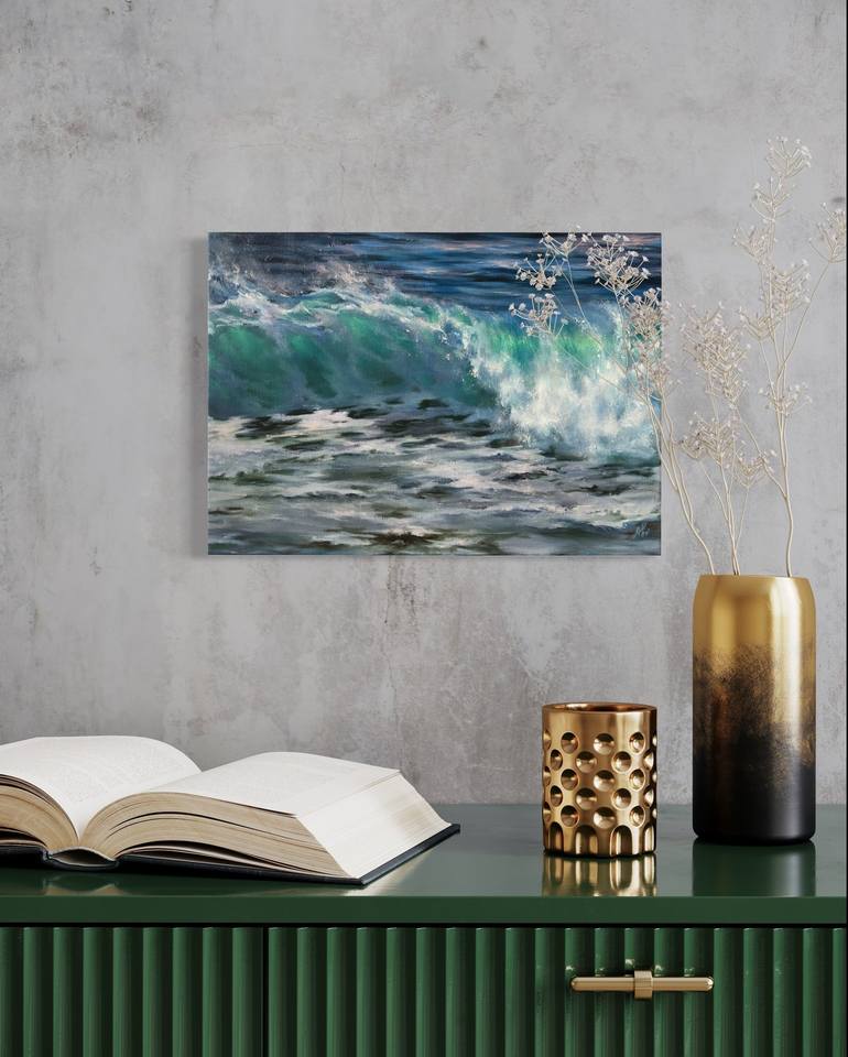 Original Fine Art Seascape Painting by Alesia Yeremeyeva