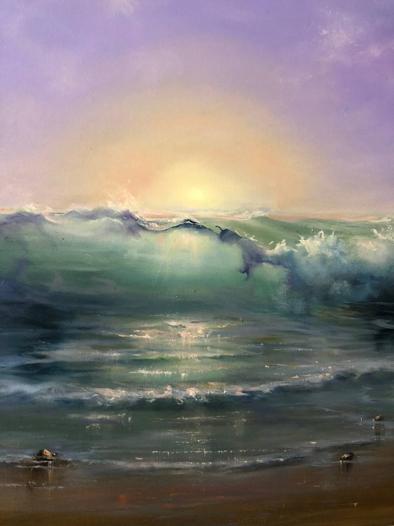Original Realism Seascape Painting by Alesia Yeremeyeva