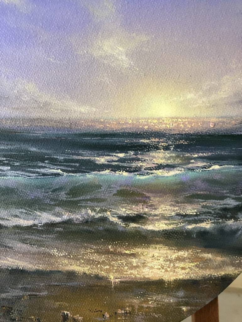 Original Contemporary Seascape Painting by Alesia Yeremeyeva