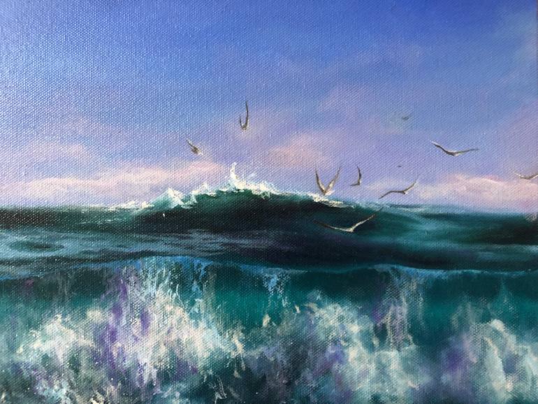 Original Contemporary Seascape Painting by Alesia Yeremeyeva