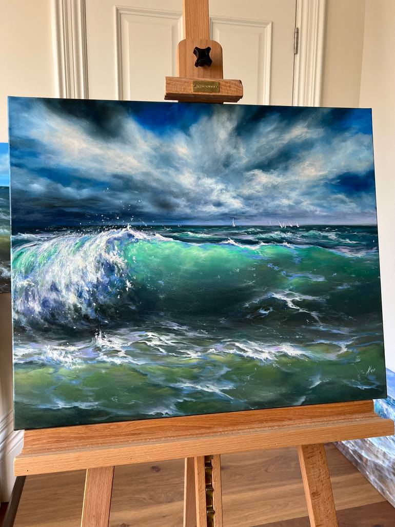 Original Realism Seascape Painting by Alesia Yeremeyeva