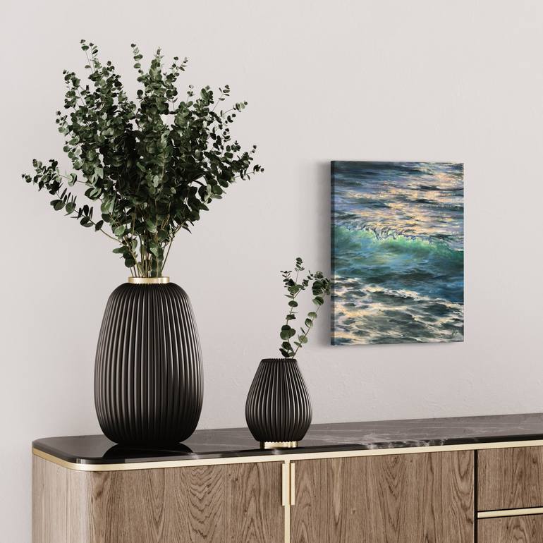 Original Fine Art Seascape Painting by Alesia Yeremeyeva