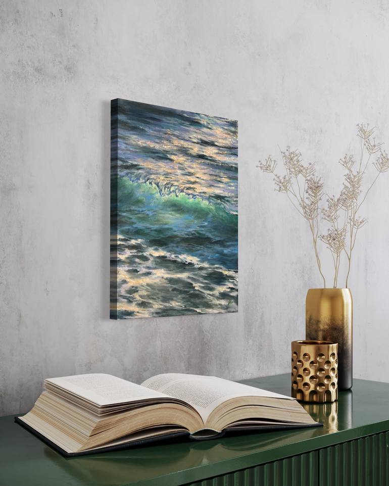 Original Fine Art Seascape Painting by Alesia Yeremeyeva