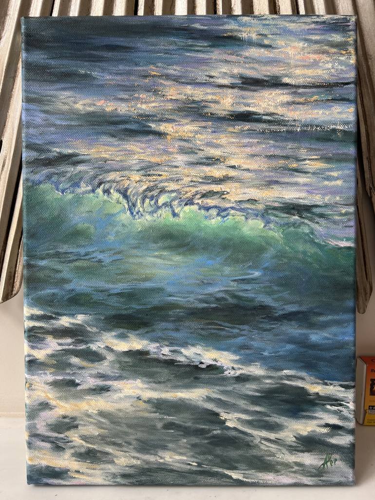 Original Fine Art Seascape Painting by Alesia Yeremeyeva