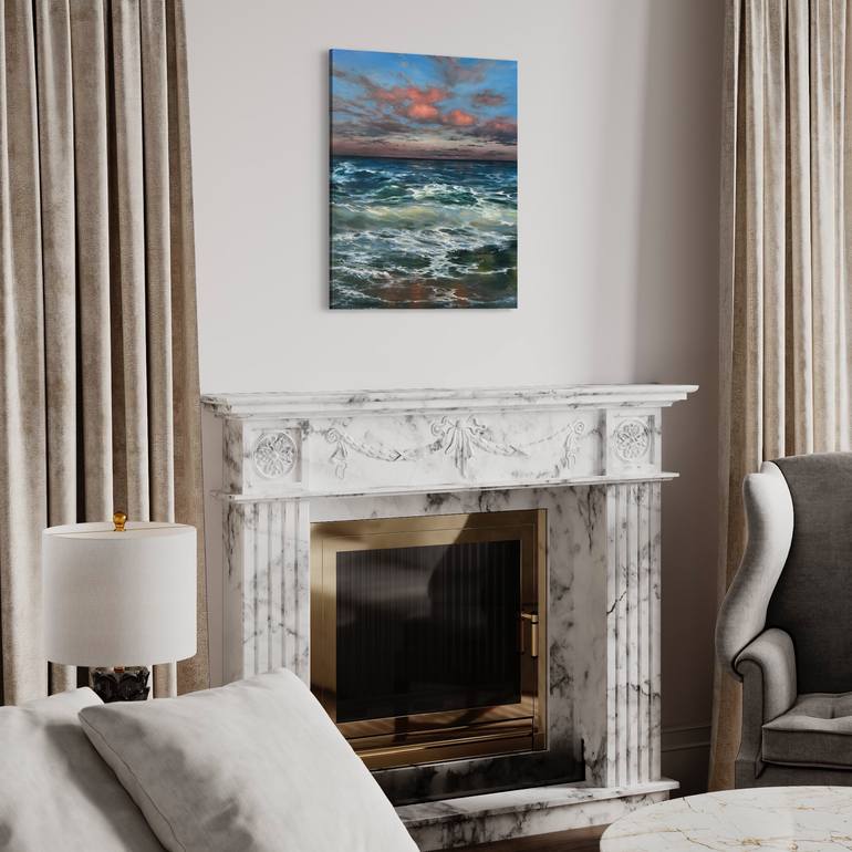 Original Contemporary Seascape Painting by Alesia Yeremeyeva