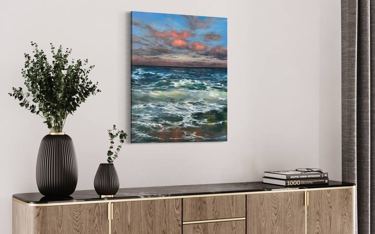 Original Contemporary Seascape Painting by Alesia Yeremeyeva