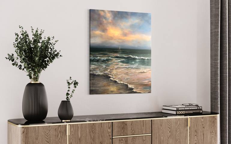 Original Realism Seascape Painting by Alesia Yeremeyeva