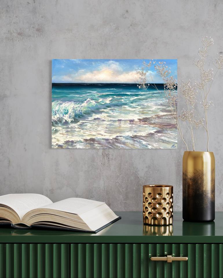 Original Fine Art Seascape Painting by Alesia Yeremeyeva