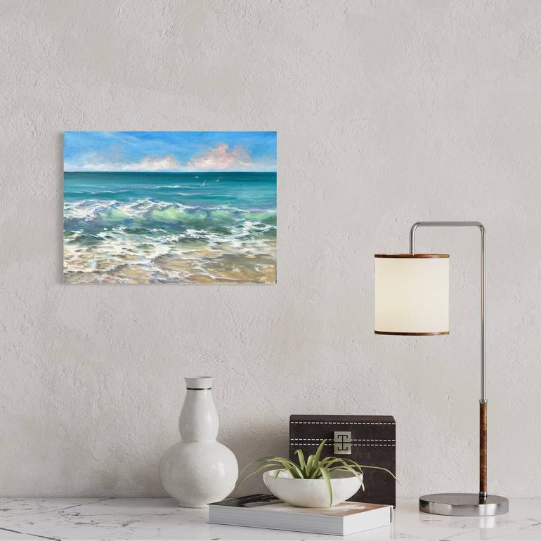 Original Fine Art Seascape Painting by Alesia Yeremeyeva