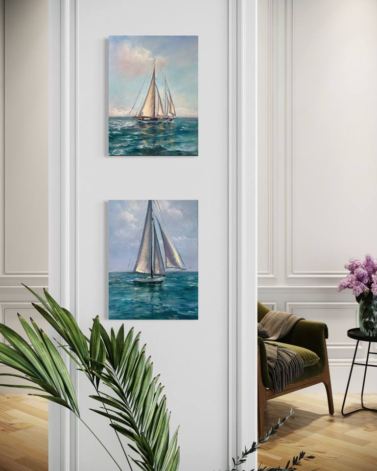 Original Contemporary Seascape Painting by Alesia Yeremeyeva