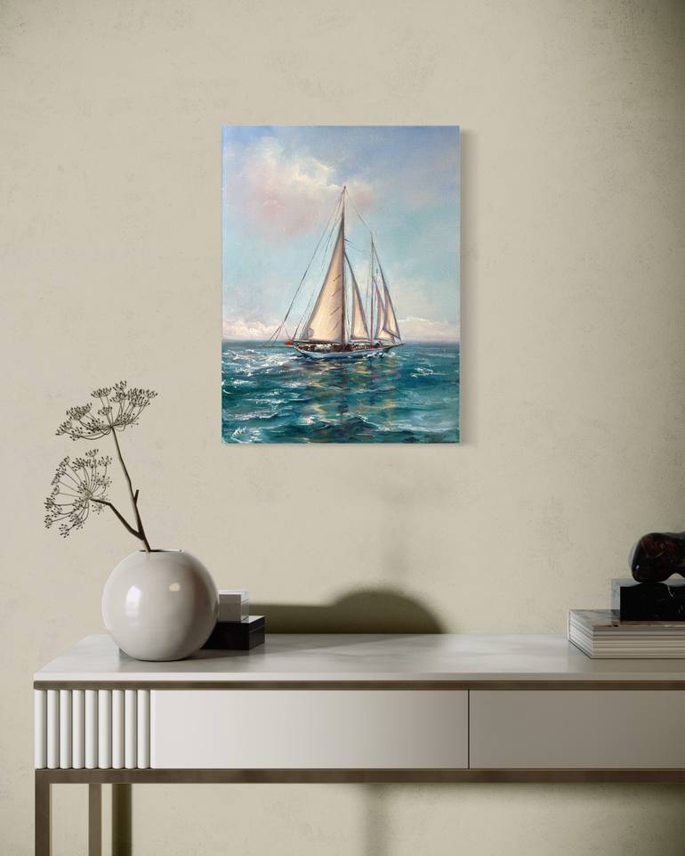 Original Contemporary Seascape Painting by Alesia Yeremeyeva
