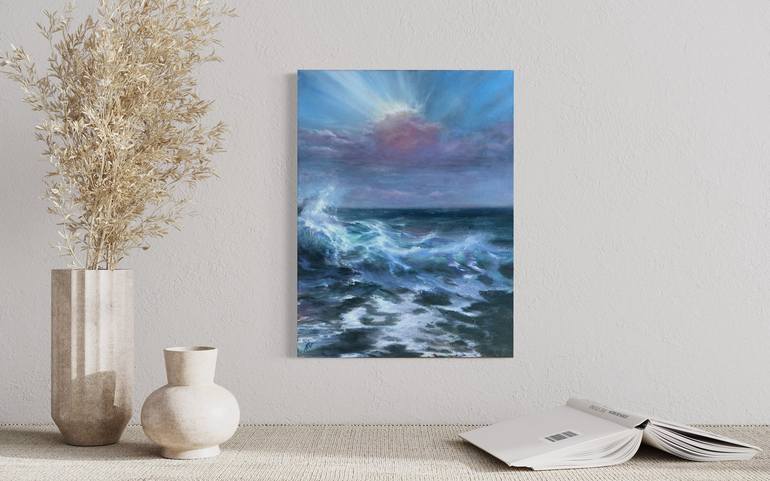 Original Impressionism Seascape Painting by Alesia Yeremeyeva