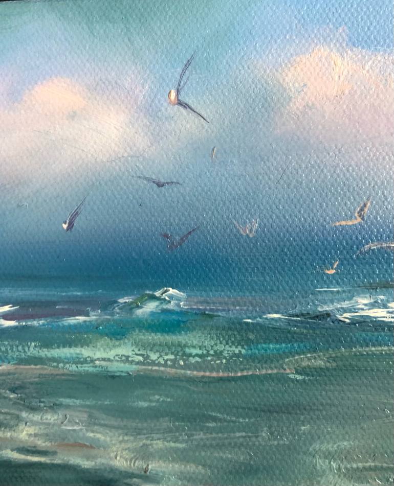 Original Fine Art Seascape Painting by Alesia Yeremeyeva