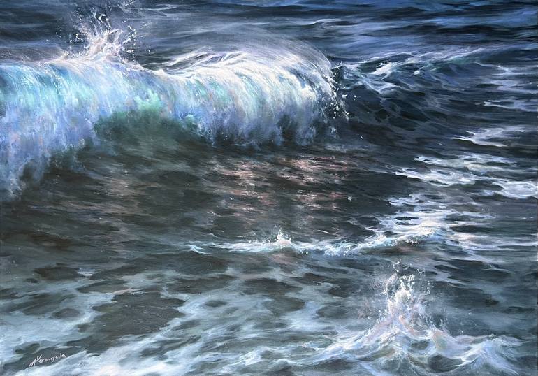 Print of Fine Art Seascape Paintings by Alesia Yeremeyeva