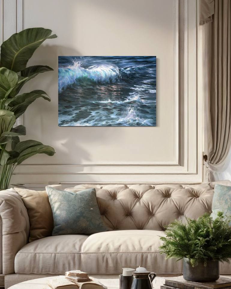 Original Fine Art Seascape Painting by Alesia Yeremeyeva