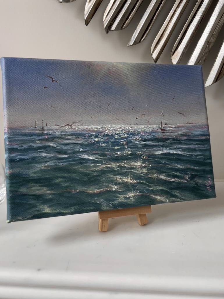 Original Fine Art Seascape Painting by Alesia Yeremeyeva