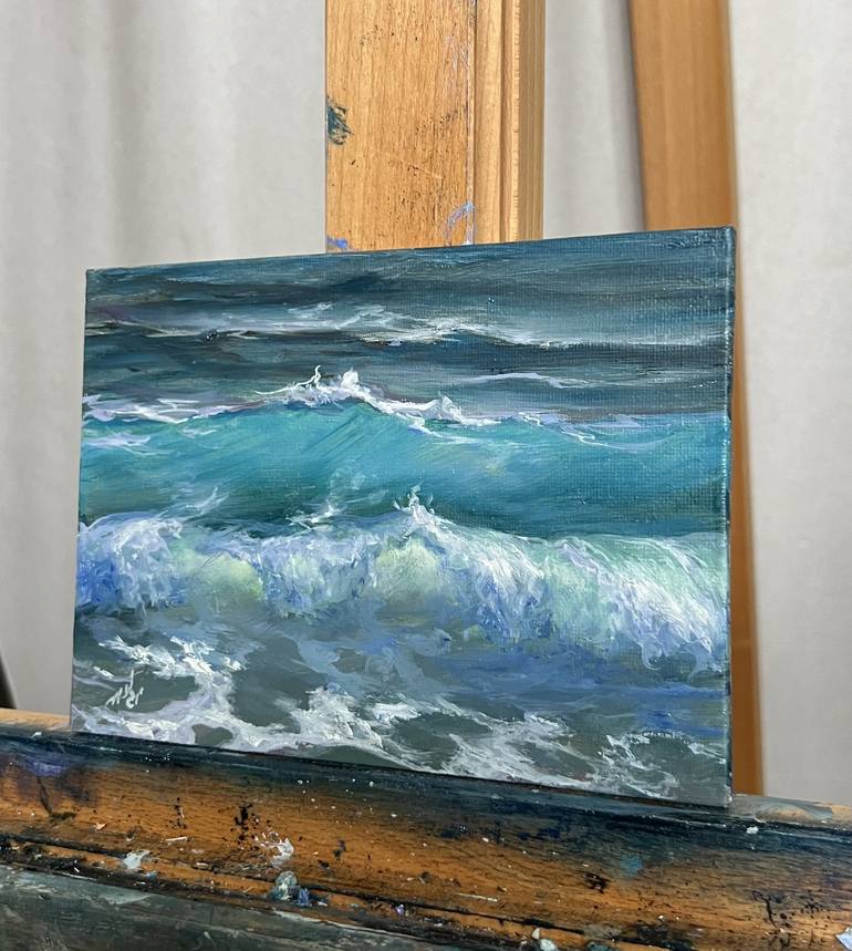 Original Fine Art Seascape Painting by Alesia Yeremeyeva