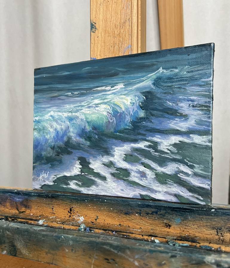 Original Fine Art Seascape Painting by Alesia Yeremeyeva