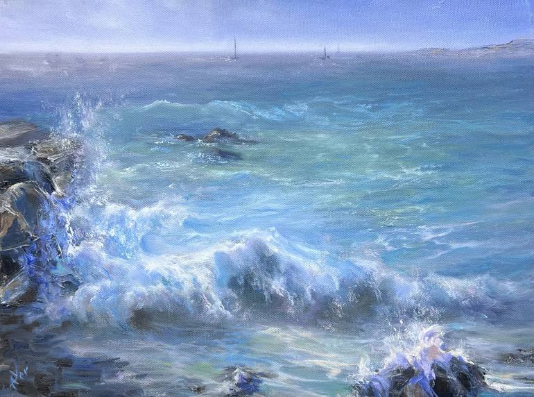 Print of Fine Art Seascape Paintings by Alesia Yeremeyeva