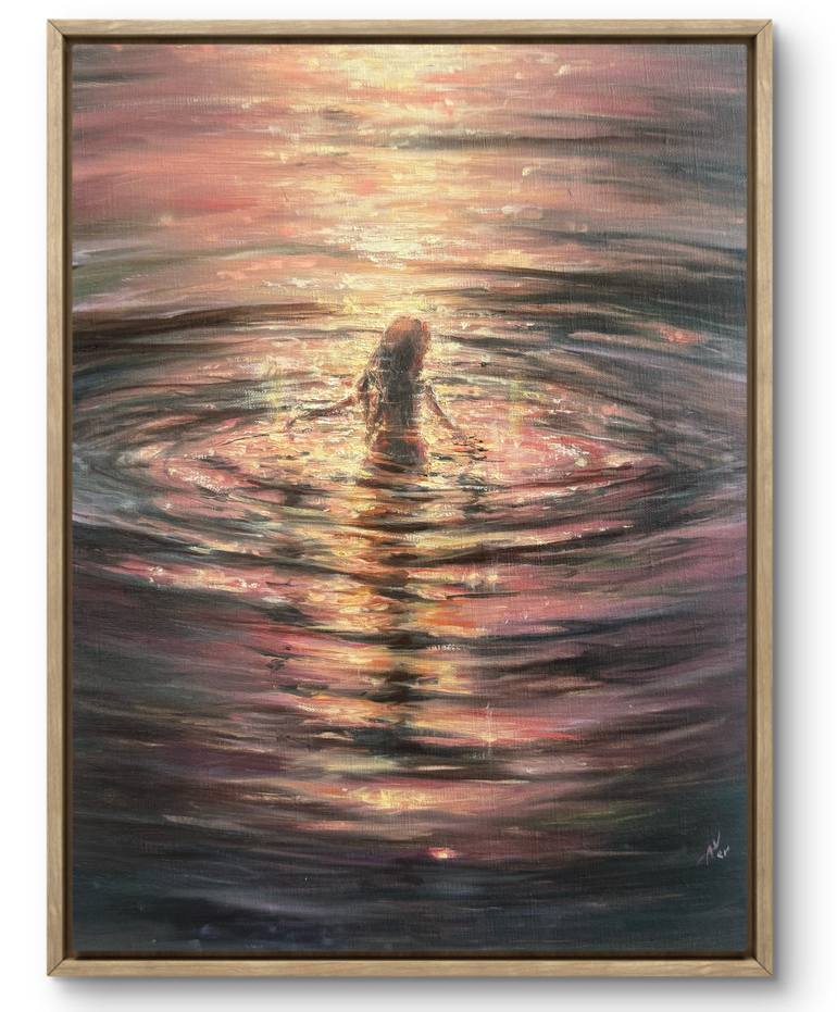 Original Contemporary Seascape Painting by Alesia Yeremeyeva