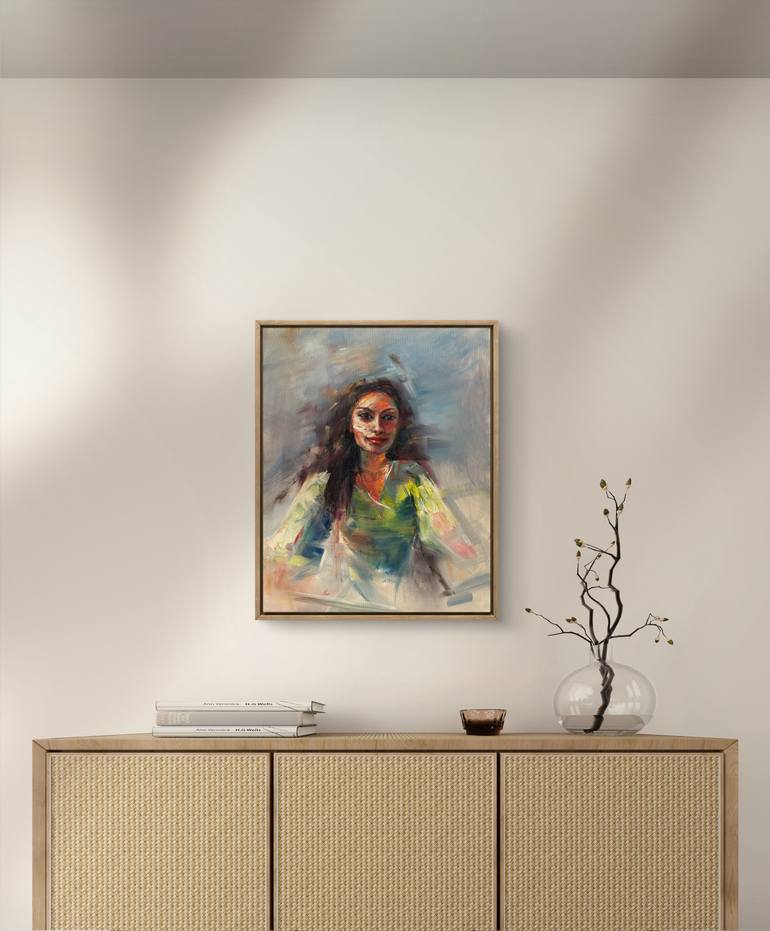 Original Impressionism Women Painting by Alesia Yeremeyeva