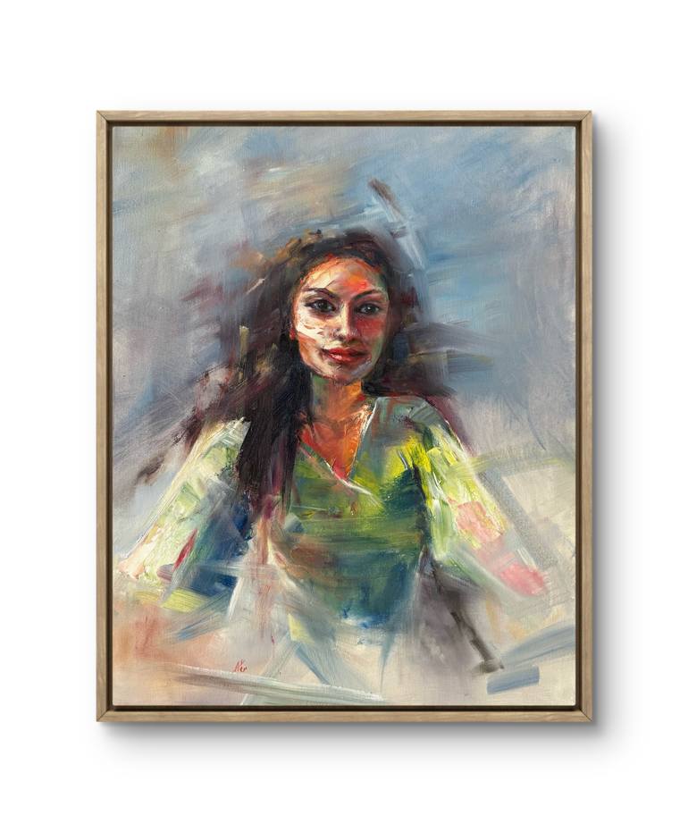 Original Impressionism Women Painting by Alesia Yeremeyeva