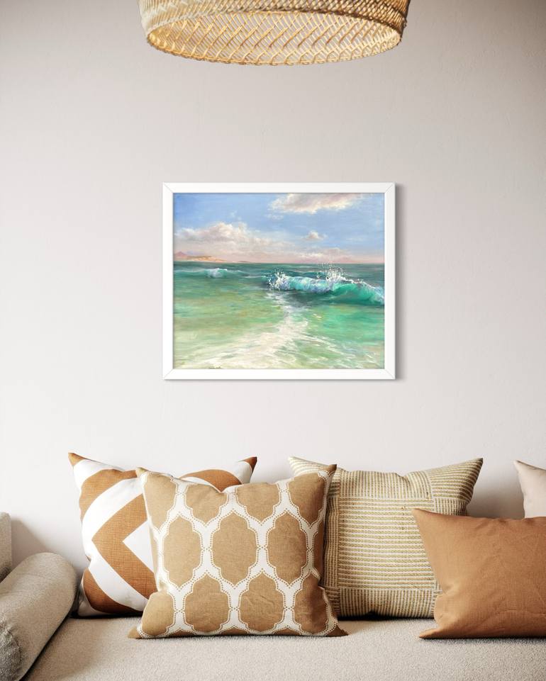 Original Fine Art Seascape Painting by Alesia Yeremeyeva