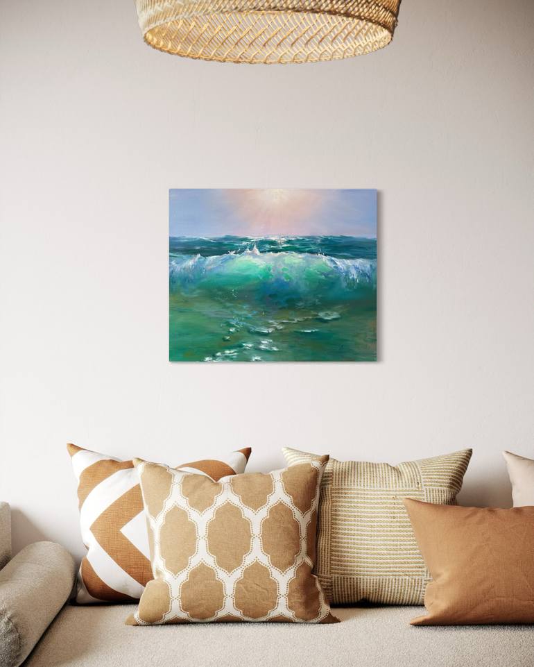 Original Contemporary Seascape Painting by Alesia Yeremeyeva