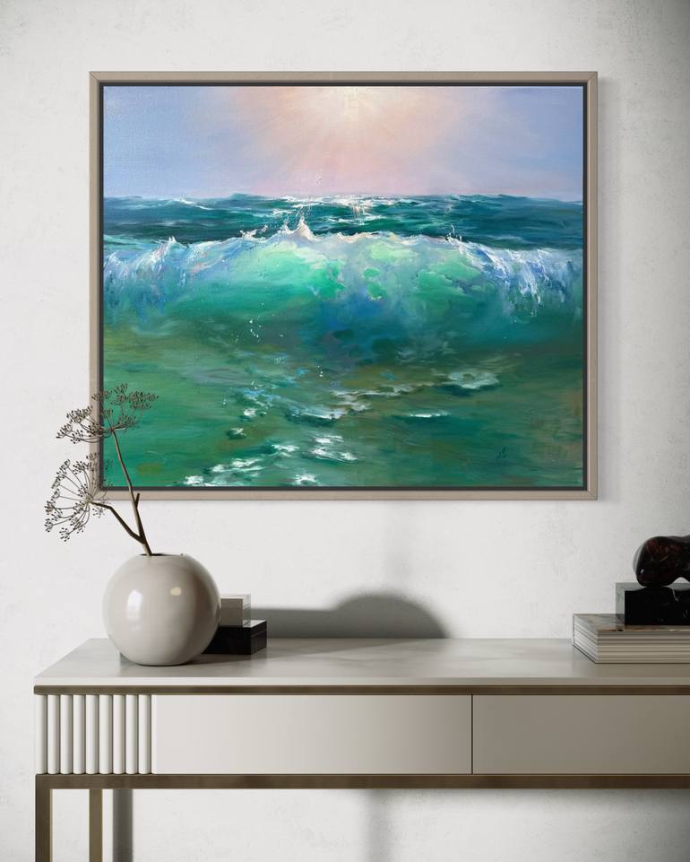 Original Contemporary Seascape Painting by Alesia Yeremeyeva