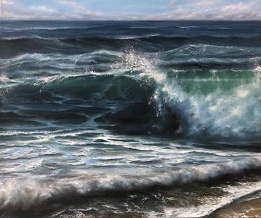 An Ocean’s Blessing - stormy seascape, ocean waves thumb