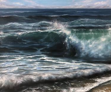 Print of Seascape Paintings by Alesia Yeremeyeva