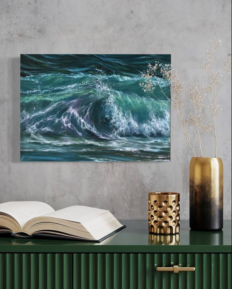 Original Impressionism Seascape Painting by Alesia Yeremeyeva