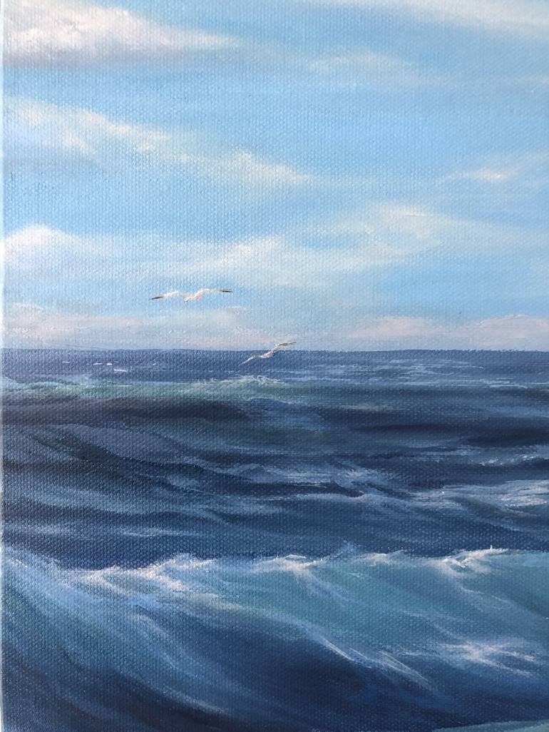 Original Fine Art Seascape Painting by Alesia Yeremeyeva